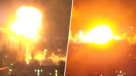 Enorme explosie na Russische drone-aanval in Oekraïne