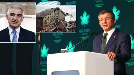 Davutoğlu'ndan Bakan Ersoy’a Kartalkaya tepkisi: Onların yüreği yok, cebi var