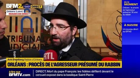 Ne pas "baisser la tête face à la délinquance": le rabbin d'Orléans est présent au procès de son agresseur présumé