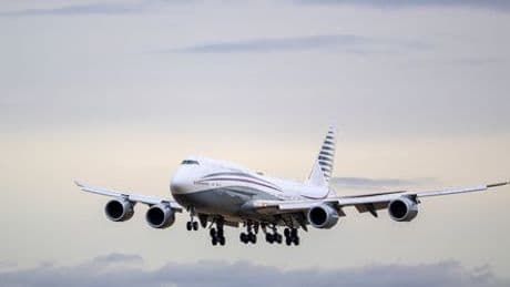 Donald Trump und die Boeing 747 aus Katar als Air Force One