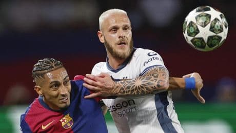 Trallazo de Raphinha para neutralizar el 2-3 del Inter