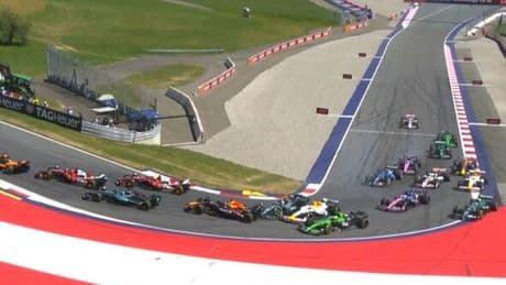 Max Verstappen crashes out of Austrian GP on first lap as he blasts 'f***ing idiots'