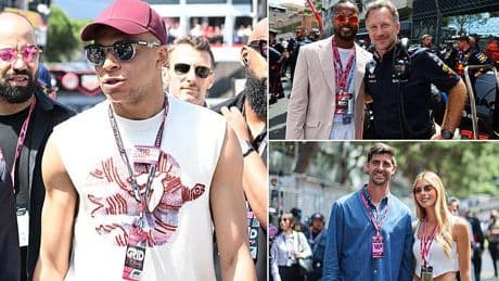 Real Madrid's Kylian Mbappe leads football stars at the Monaco Grand Prix - with Thibaut Courtois and Patrice Evra also in Monte Carlo for the showpiece event
