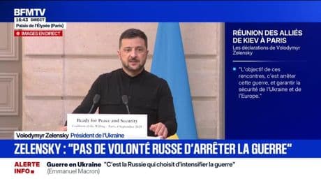 Guerre en Ukraine: "Nous voyons comme une des garanties de sécurité notre adhésion à l'Union européenne", indique Volodymyr Zelensky, président de l'Ukraine