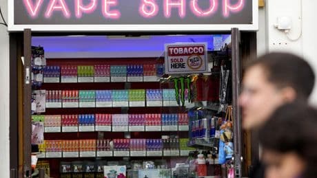 U.K. bans single-use vapes to stem use by children and reduce harmful litter