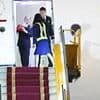 Shocking moment Macron 'is shoved in the face' by wife Brigitte as they touch down in Vietnam