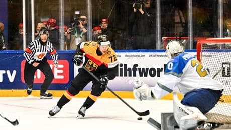 Eishockey-Weltmeisterschaft: Deutschland gewinnt zweites WM-Spiel gegen Kasachstan