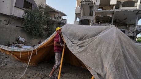 After brief return home, a family in Gaza is forced by war to flee again