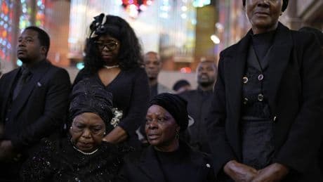 Court order stops a former Zambian president's burial in South Africa on the day of his funeral