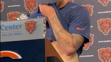 Bears’ Tyson Bagent gets emotional in touching scene after $10 million contract extension