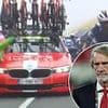 INEOS' team car knocks down SPECTATOR on the road during Tour de France mountain climb - in horror moment involving Man United co-owners
