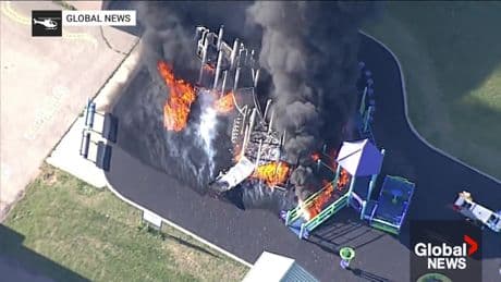Fire destroys playground at St. Pius X school; Edmonton police investigating