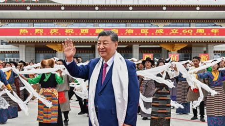 Grand ceremony and parade mark 60 years of Chinese Communist Party rule in Tibet