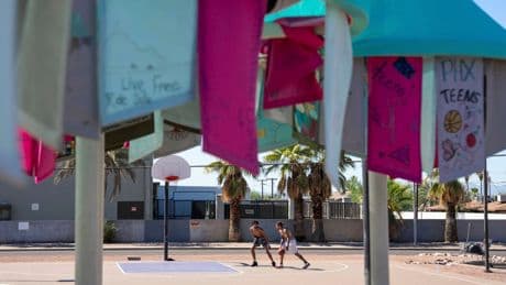 Across the US, cities combine art, shade and education to help people beat the heat