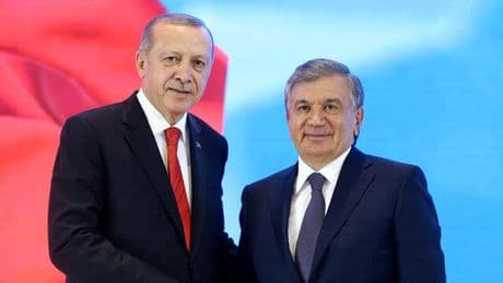 Cumhurbaşkanı Erdoğan, Özbekistan Cumhurbaşkanı Mirziyoyev ile görüştü