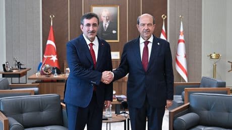 Cumhurbaşkanı Yardımcısı Yılmaz, KKTC Cumhurbaşkanı Tatar ile görüştü