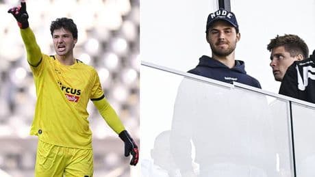 Aren't you supposed to be in Manchester? United target Senne Lemmens spotted watching Antwerp's game after being left out of squad with £17m Old Trafford switch looming
