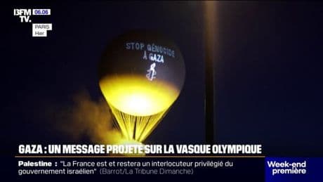 "Stop au génocide à Gaza": un message projeté sur la vasque olympique à l'occasion des un an des JO de Paris