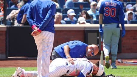 Foul tip to groin has Mets’ Luis Torrens mulling equipment change