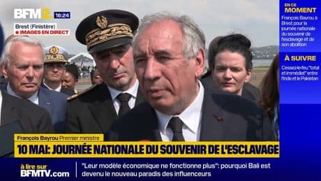 François Bayrou sur l'esclavage:  "C'est très important que nous en ayons la mémoire, dans notre propre Histoire"