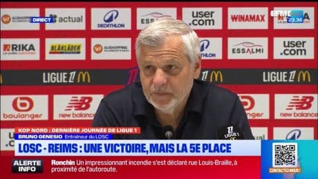 Ligue 1: après la qualification en Ligue Europa, Bruno Genesio n'a "pas trop de regrets"