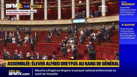 L'Assemblée approuve à l'unanimité l'élévation d'Alfred Dreyfus au grade de "général de brigade"