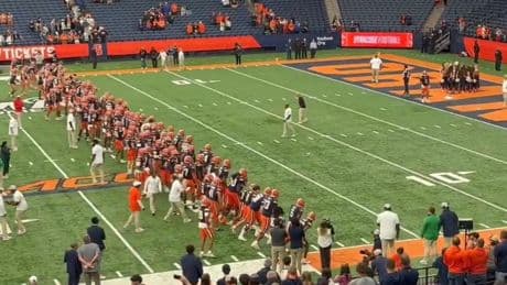 Syracuse coach makes entire team run sprints after overtime win in wild scene: ‘I’m so pissed’