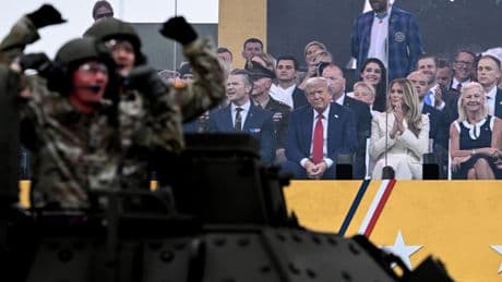 The Military’s Birthday Parade Rolls Quietly Through Trump’s Washington