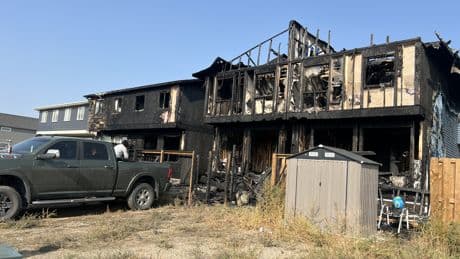 Dog dead, 12 people displaced after fire destroys 2 townhomes in southeast Calgary