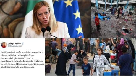 Giorgia Meloni: “Inaccettabili i raid di Israele contro i civili a Gaza”
