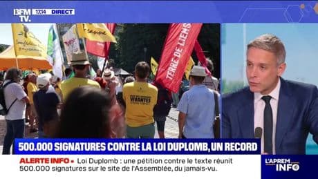 Loi Duplomb: la pétition pour l'abrogation "immédiate" du texte franchit le cap des 500.000 signatures, du jamais-vu