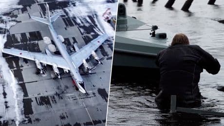 Estábamos acostumbrados a ver cosas raras en Ucrania, pero esto es diferente: barcos y bombarderos sin nadie al volante