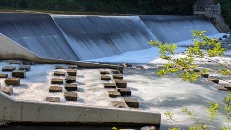 Nueva escalera para peces en el río Ter