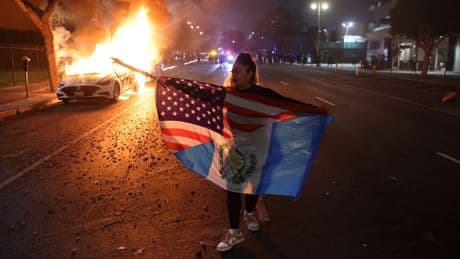 Vor Ort bei Protesten in L.A.: "Heute sind es die Migranten. Wer wird es morgen sein?"