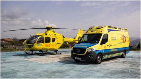 Herido un conductor tras volcar su vehículo en Cenlle (Ourense)
