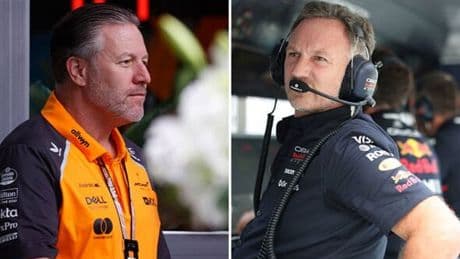 Zak Brown reignites Christian Horner spat as McLaren boss calls for F1 rule change