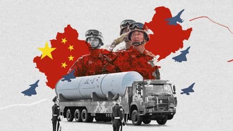 Nuclear power, cyber troops and robot wolves - China's army of the future on full display