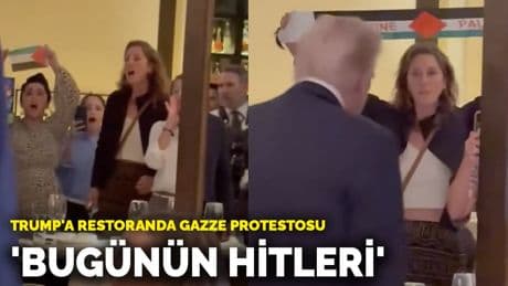 Trump'a restoranda Gazze protestosu: 'Bugünün Hitleri'