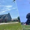 Warm weer doet lading stro vuur vatten in Hooglede: vrachtwagen brandt uit