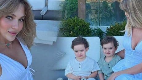 Haberler: İbrahim Tatlıses'in gelini Yasemin Şefkatli paylaştı! Sevimli ikizler Emir ve Ayel'in keyfi yerinde