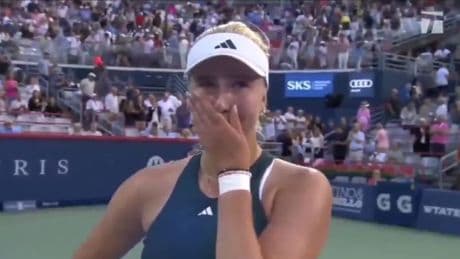 ‘Still in shock’ – Tennis star, 22, breaks down in tears in post-match interview after revealing heartbreaking news
