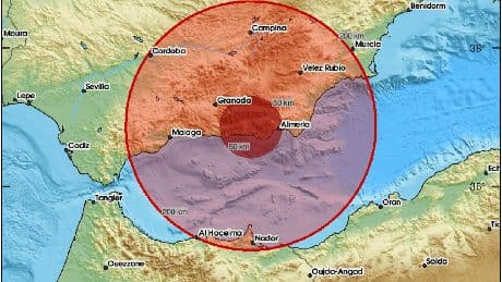 Airport roof collapses as Spain hit by powerful earthquake