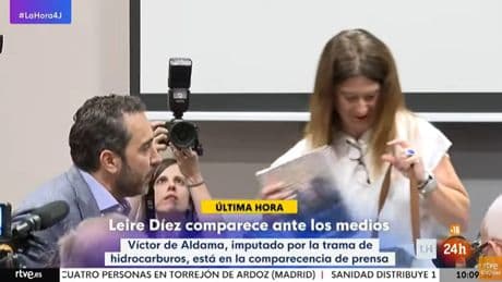Aldama, comisionista de la trama Koldo, increpa a Díez en la rueda de prensa: &quot;Esta señora está mintiendo, es todo una pantomima&quot;