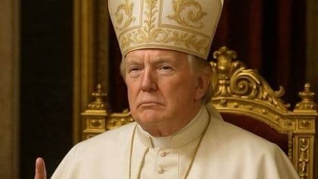 Kurz vor dem Konklave: Donald Trump verbreitet KI-Bild von sich als Papst