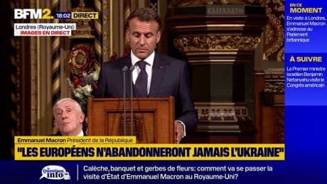 "La France et le Royaume-Uni ont une responsabilité commune pour traiter l'immigration avec humanité, solidarité et fermeté" assure Emmanuel Macron à Londres