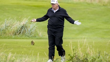 President Trump accused of  'cheating' on the golf course in Scotland