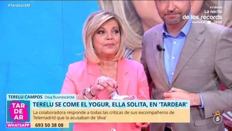 Terelu Campos se toma con humor la polémica del yogur y remueve: &quot;¡A ver si me lo sé comer!&quot;