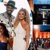 Kate Scott stuns alongside her boxing trainer husband at awards ceremony... while glamorous Albanian Champions League presenter Eva Murati also turns heads