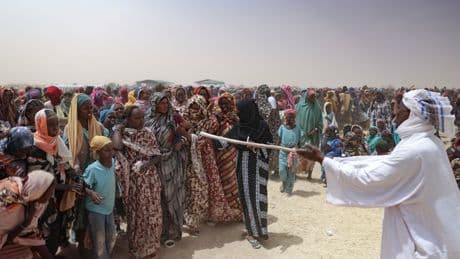 Photos show Sudanese refugees who have fled to neighboring Chad in their hundreds of thousands