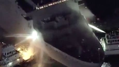 US Navy ship USS New Orleans catches fire while docked in Japan